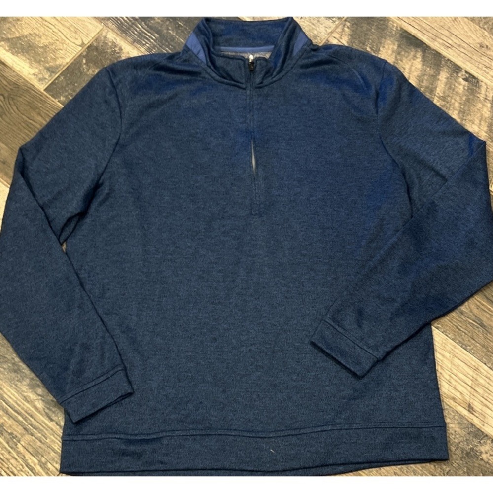 Johnnie-O Reflex Sweater Mens Large Lake Blue 1/4 Zip Golf Pullover LMKO2510 XL